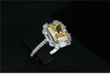 Stunning 3.9 Carat Radiant Cut Lab Diamond Luxury Ring - Rings Universe