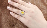 Stunning 3.9 Carat Radiant Cut Lab Diamond Luxury Ring - Rings Universe