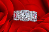 Dazzling 1 Carat Radiant Cut Lab Diamond Luxury Ring - Rings Universe