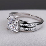 Fabulous 3.9 Carat Cushion Cut Lab Diamond Luxury Ring - Rings Universe