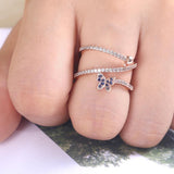 Fashion Butterfly Shaped  Rose Gold Twist Knuckle Ring - ringsuniverse