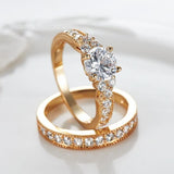 Original Silver 2.0ct Natural AAA+ CZ Diamonds Ring Sets - Rings Universe