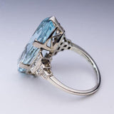 Light Sky Blue Solitaire AAA CZ Oval Stone Luxury Ring - Rings Universe