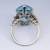 Light Sky Blue Solitaire AAA CZ Oval Stone Luxury Ring - Rings Universe