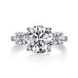 Beautiful 5 Ct Classic Round Cut Sona Diamond  Engagement Ring - ringsuniverse