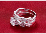 New arrival Appealing Silver AAA Zircon Diamonds Ring Set - ringsuniverse