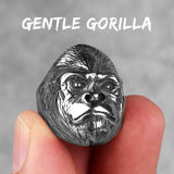 Stainless Steel Men Rings Gorilla Monkey Punk Hip Hop Cool Personality for Male Boyfriend Jewelry Creativity Gift Wholesale - ringsuniverse