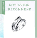 Silver Double Round Bead Waterdrop Ring - Rings Universe