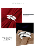Silver Double Round Bead Waterdrop Ring - Rings Universe