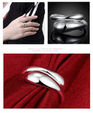 Silver Double Round Bead Waterdrop Ring - Rings Universe
