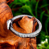 Fashion Viking Snake Head Ring - ringsuniverse