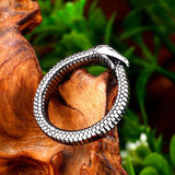 Fashion Viking Snake Head Ring - ringsuniverse
