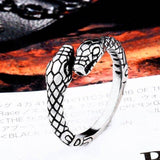 Fashion Viking Snake Head Ring - ringsuniverse