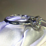 Luxury 18K White Gold Color 2.0ct Lab Diamond Ring - Rings Universe