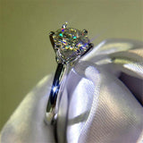 Luxury 18K White Gold Color 2.0ct Lab Diamond Ring - Rings Universe