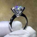 Luxury 18K White Gold Color 2.0ct Lab Diamond Ring - Rings Universe