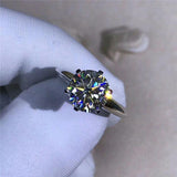 Luxury 18K White Gold Color 2.0ct Lab Diamond Ring - Rings Universe