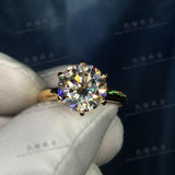 Top Quality AAA+ Cz Diamonds Silver 18KRGP Solitaire Ring - ringsuniverse