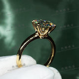 Top Quality AAA+ Cz Diamonds Silver 18KRGP Solitaire Ring - ringsuniverse