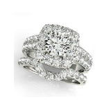 Magnificent 1 Carat Sona Diamond Round Cut Ring Sets - Rings Universe