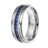 Silver Color Cubic Zirconia Titanium Men/Women Ring - Rings Universe
