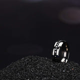 Silver Color Cubic Zirconia Titanium Men/Women Ring - Rings Universe