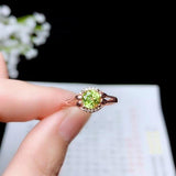 100% Natural Peridot Ring with Real Peridot Gemstone - Rings Universe