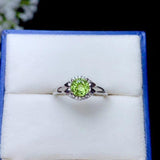 100% Natural Peridot Ring with Real Peridot Gemstone - Rings Universe