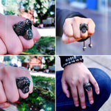 Unique Viking Bear Head Animal Punk Ring - ringsuniverse