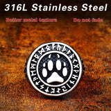 Thor Hammer Norse Men Bear Paw Ring - ringsuniverse