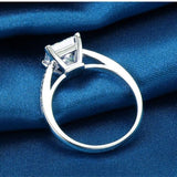 Fashion Silver AAA+ Zircon Diamonds Engagement Wedding Ring - Rings Universe