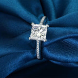 Fashion Silver AAA+ Zircon Diamonds Engagement Wedding Ring - Rings Universe