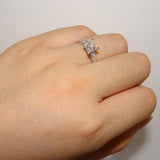 Fashion Silver AAA+ Zircon Diamonds Engagement Wedding Ring - Rings Universe