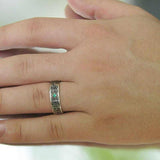 Vintage Leaves Engraved With Green Cubic Zircon Ring - ringsuniverse