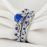 Best Seller Trendy Silver Sapphire Gemstones Ring - ringsuniverse