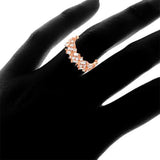 New Design Round Rectangular Stone Oblique Arrangement Ring - ringsuniverse