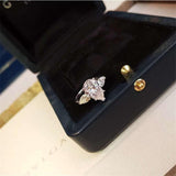Water Drop 2ct Diamond Luxury Silver Engagement Ring - Rings Universe