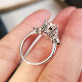 Water Drop 2ct Diamond Luxury Silver Engagement Ring - Rings Universe