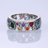 Colorful Hollow Out Geometric Stone Fancy Stylish Ring - ringsuniverse