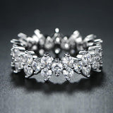 Full Paved Small Round Zircon Women Promise Ring - Rings Universe