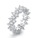 Full Paved Small Round Zircon Women Promise Ring - Rings Universe