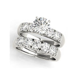 Luxury Jewelry 2pcs Round Sona Diamond Rings Set - Rings Universe