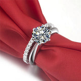 Best Siller - Luxury 1.5 Ct Lab Diamond Silver Ring - ringsuniverse