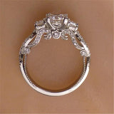 Best Seller Vintage Three stone Lab Diamond Wedding Ring - ringsuniverse