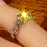 Best Seller Vintage Three stone Lab Diamond Wedding Ring - ringsuniverse
