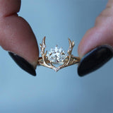 Newly-designed Rose Gold Elk Shape Ring - Rings Universe