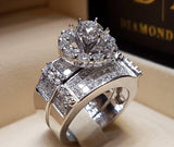 2021 New Fashion Silver Color AAA Zircon Ring - ringsuniverse
