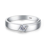 Silver Solitaire AAA+ Quality CZ Diamond Ring for Men - Rings Universe