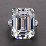 Luxury Big Rectangle AAA Zircon White/Pink Crystals Ring - Rings Universe