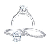 Appealing 1.9Ct Oval Simulated Diamond Engagement Ring - ringsuniverse